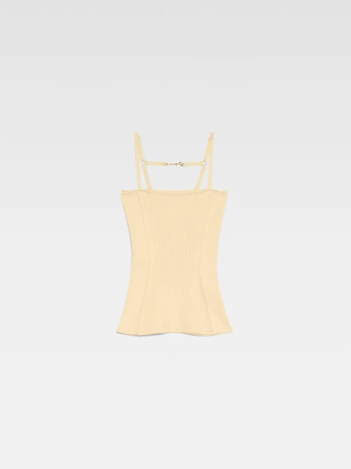JACQUEMUS Tops Lingerie Tank Top Light Ivory 8211 Women