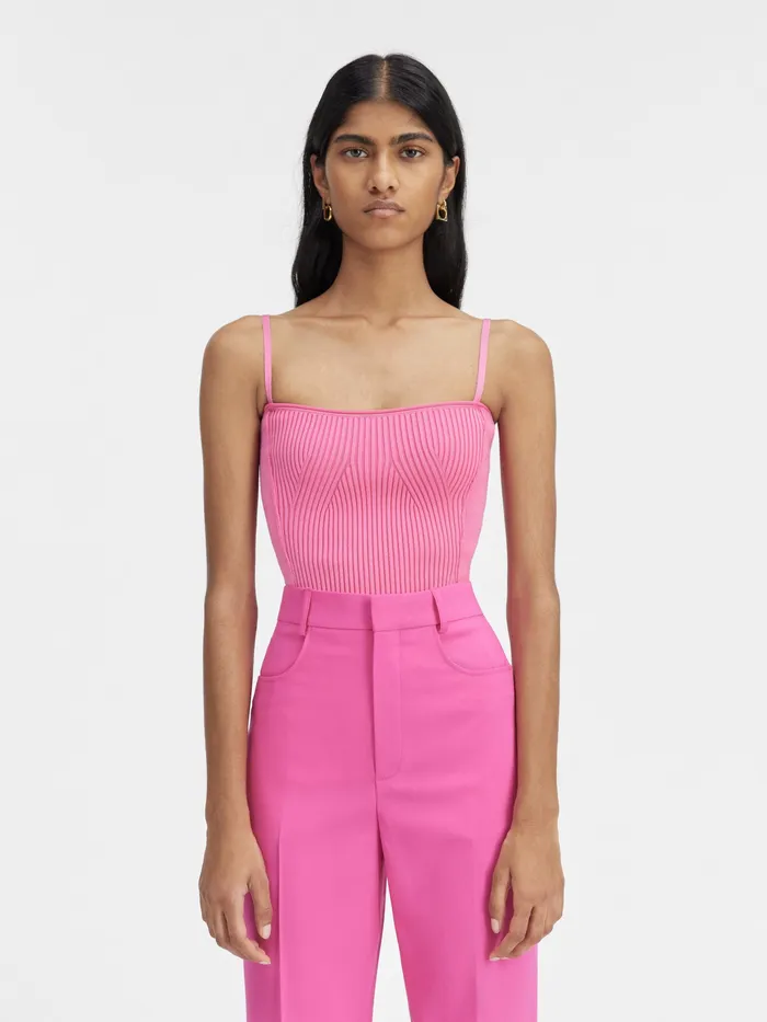 JACQUEMUS Tops Lingerie Tank Top Neon Pink 8211 Women