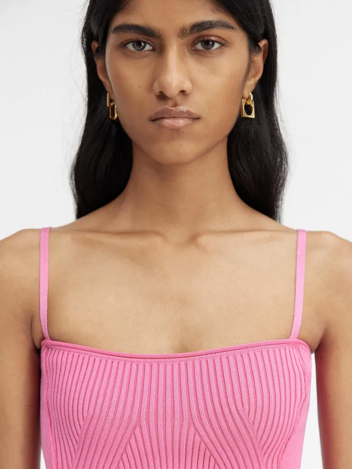 JACQUEMUS Tops Lingerie Tank Top Neon Pink 8211 Women