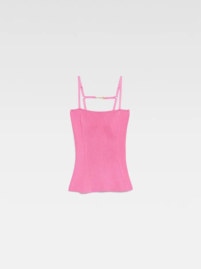 JACQUEMUS Tops Lingerie Tank Top Neon Pink 8211 Women