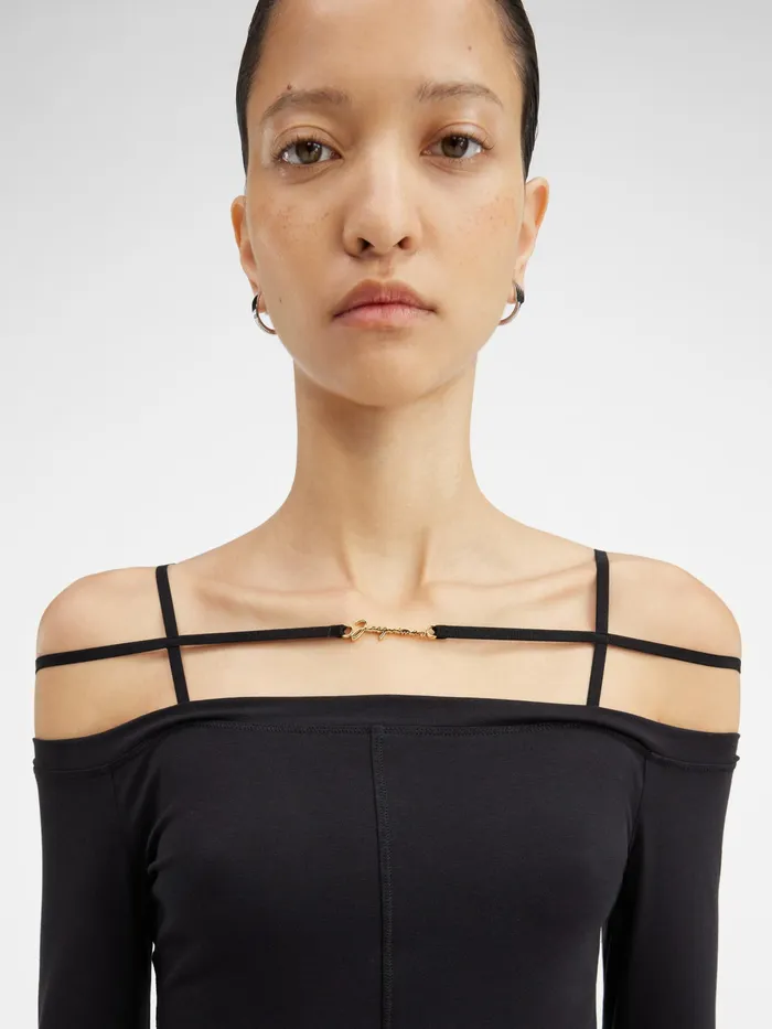 JACQUEMUS Tops Long Sleeve Lingerie TShirt Black 8211 Women