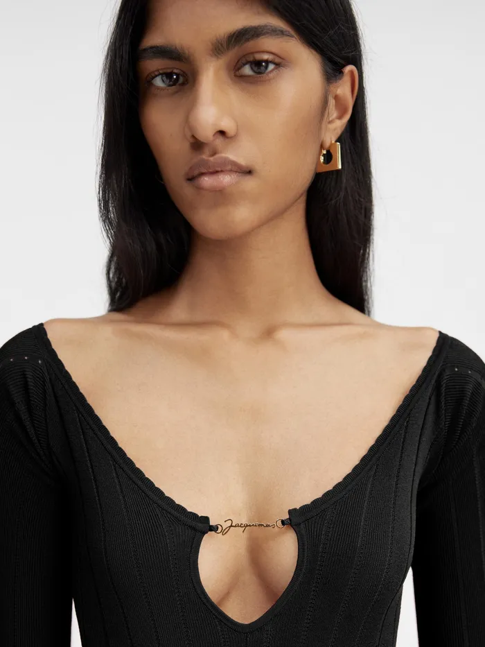 JACQUEMUS Tops Long Sleeve Scalloped Top Black 8211 Women