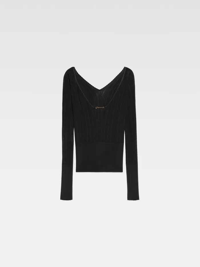 JACQUEMUS Tops Long Sleeve Scalloped Top Black 8211 Women
