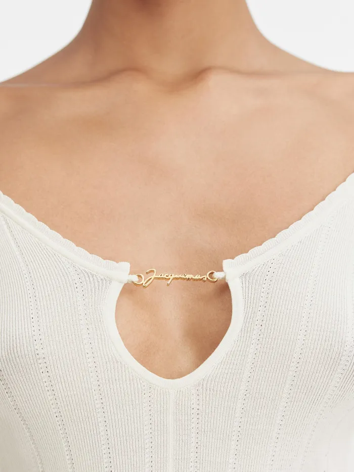JACQUEMUS Tops Long Sleeve Scalloped Top Offwhite 8211 Women
