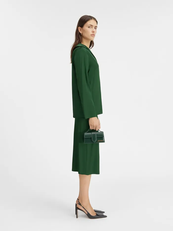 JACQUEMUS Tops Open Charm Logo Shirt Dark Green 8211 Women