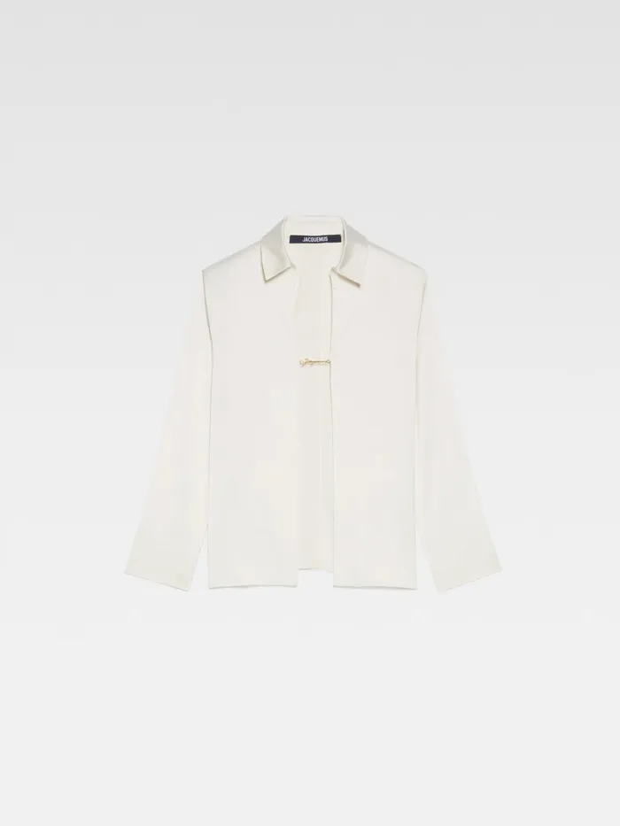JACQUEMUS Tops Open Charm Logo Shirt Offwhite 8211 Women