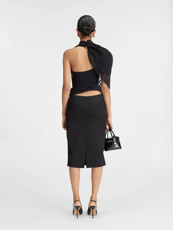 JACQUEMUS Tops Padded Shoulder Top Black 8211 Women
