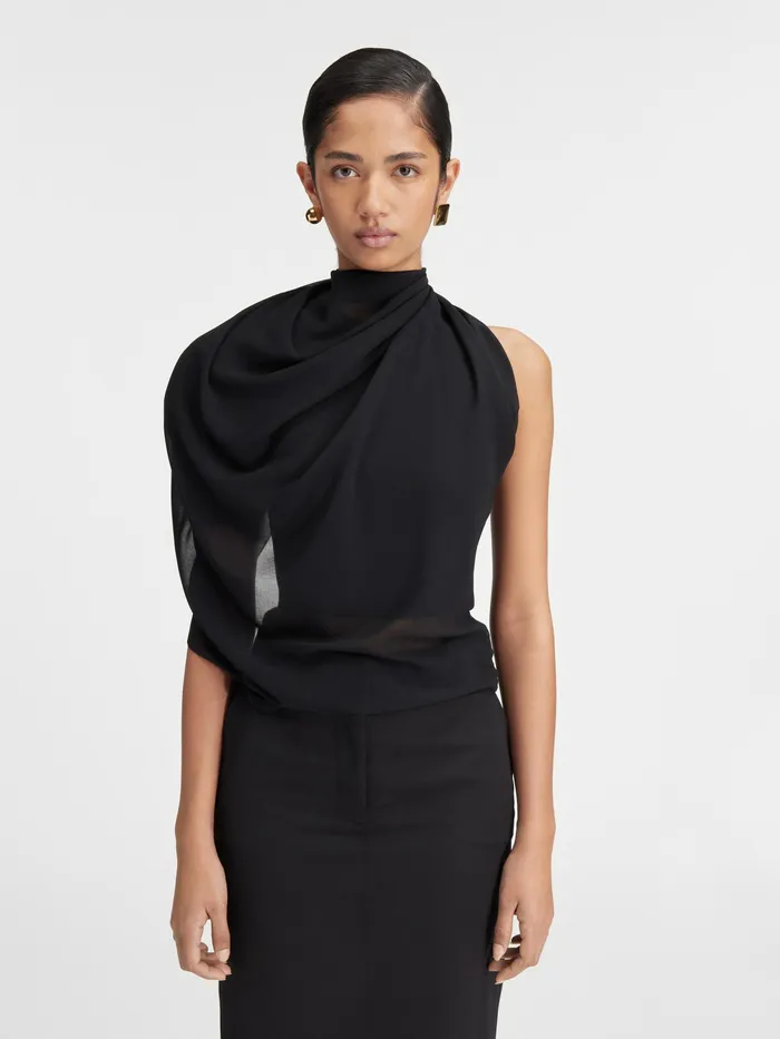 JACQUEMUS Tops Padded Shoulder Top Black 8211 Women