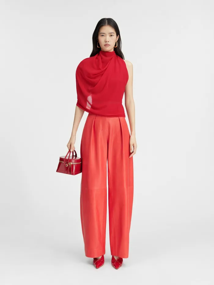 JACQUEMUS Tops Padded Shoulder Top Red 8211 Women