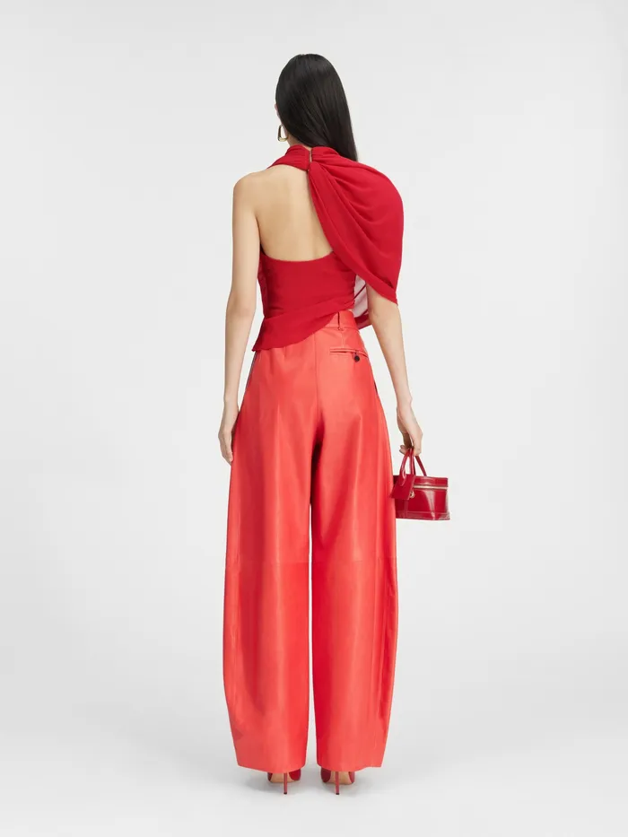 JACQUEMUS Tops Padded Shoulder Top Red 8211 Women
