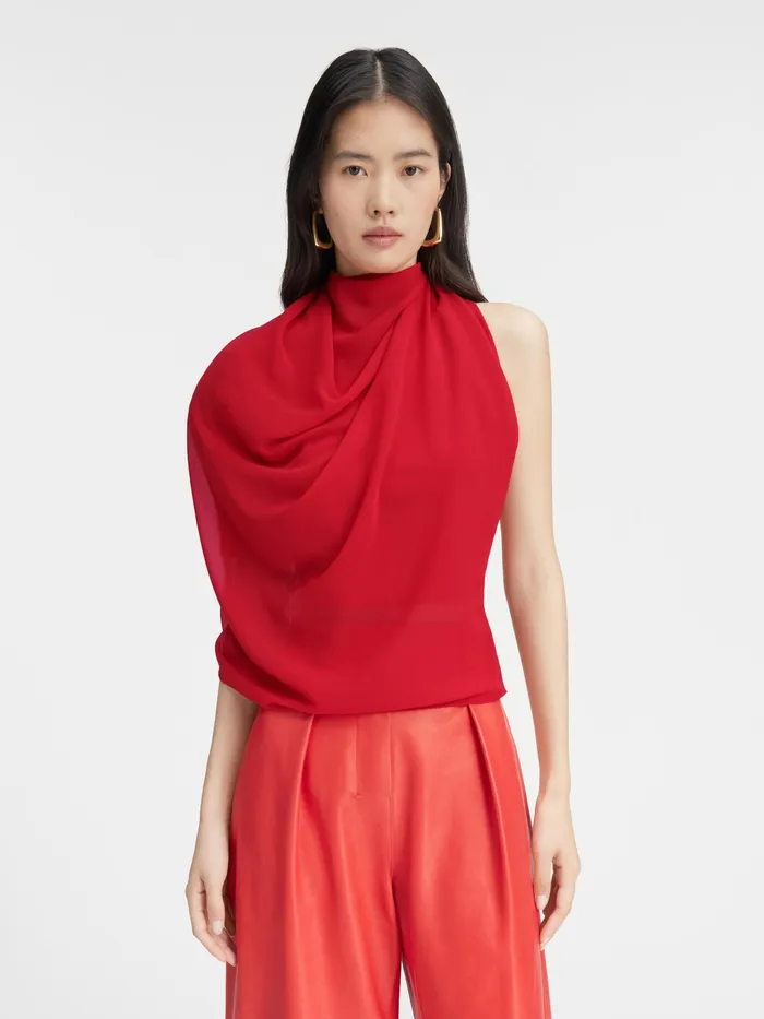 JACQUEMUS Tops Padded Shoulder Top Red 8211 Women
