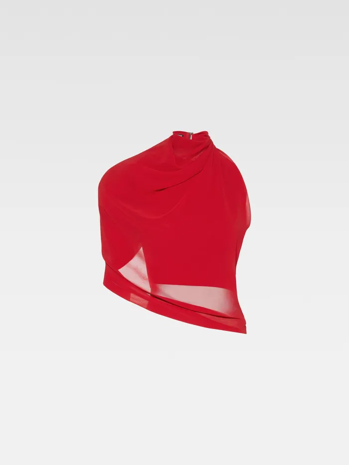 JACQUEMUS Tops Padded Shoulder Top Red 8211 Women