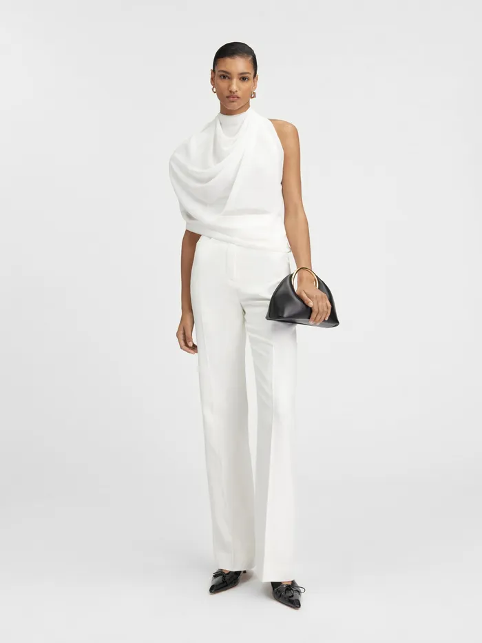 JACQUEMUS Tops Padded Shoulder Top White 8211 Women