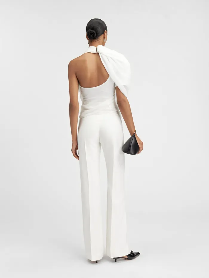 JACQUEMUS Tops Padded Shoulder Top White 8211 Women