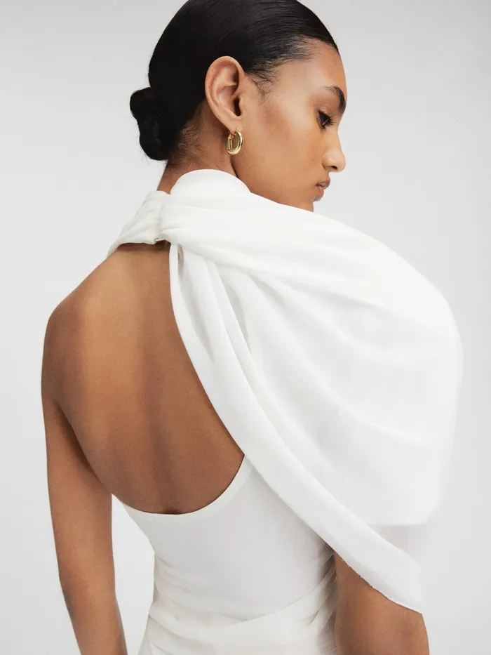 JACQUEMUS Tops Padded Shoulder Top White 8211 Women