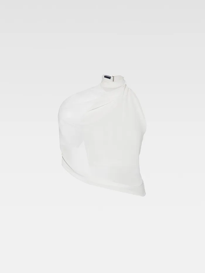 JACQUEMUS Tops Padded Shoulder Top White 8211 Women