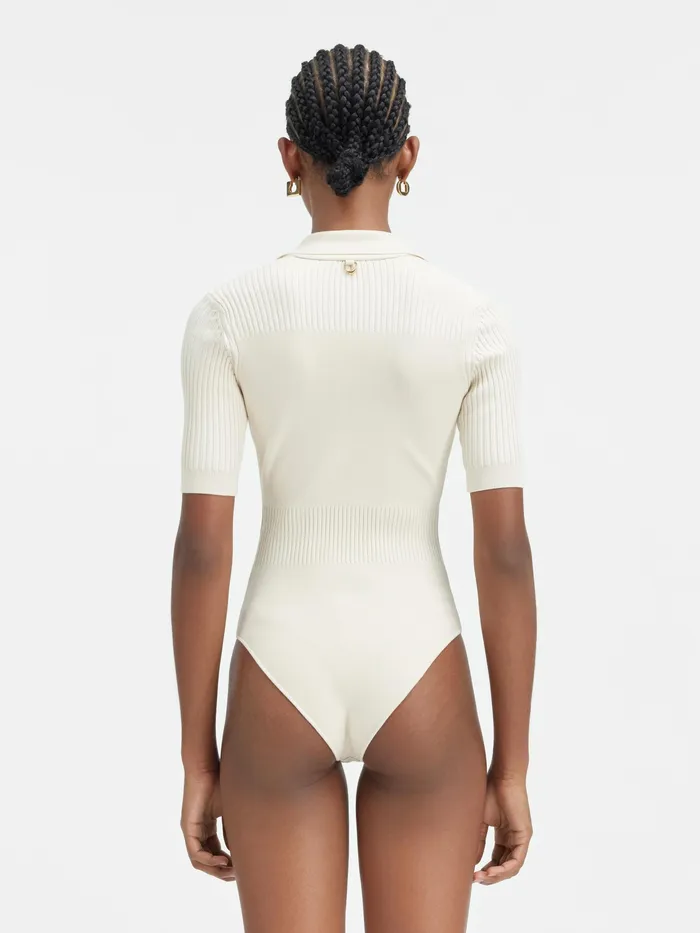 JACQUEMUS Tops Polo Bodysuit Light Beige 8211 Women