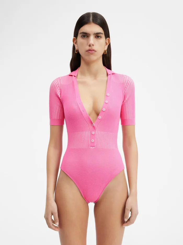 JACQUEMUS Tops Polo Bodysuit Pink 8211 Women