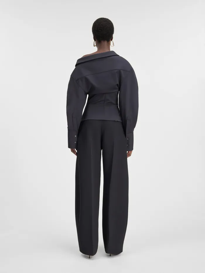 JACQUEMUS Tops Puffed Polo Shirt Black 8211 Women