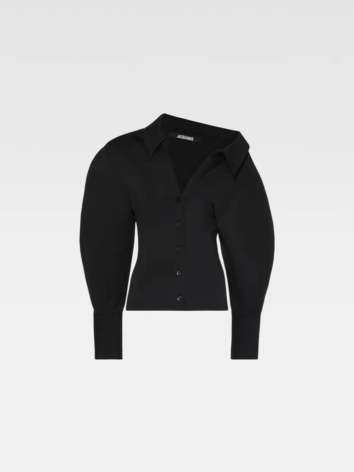 JACQUEMUS Tops Puffed Polo Shirt Black 8211 Women