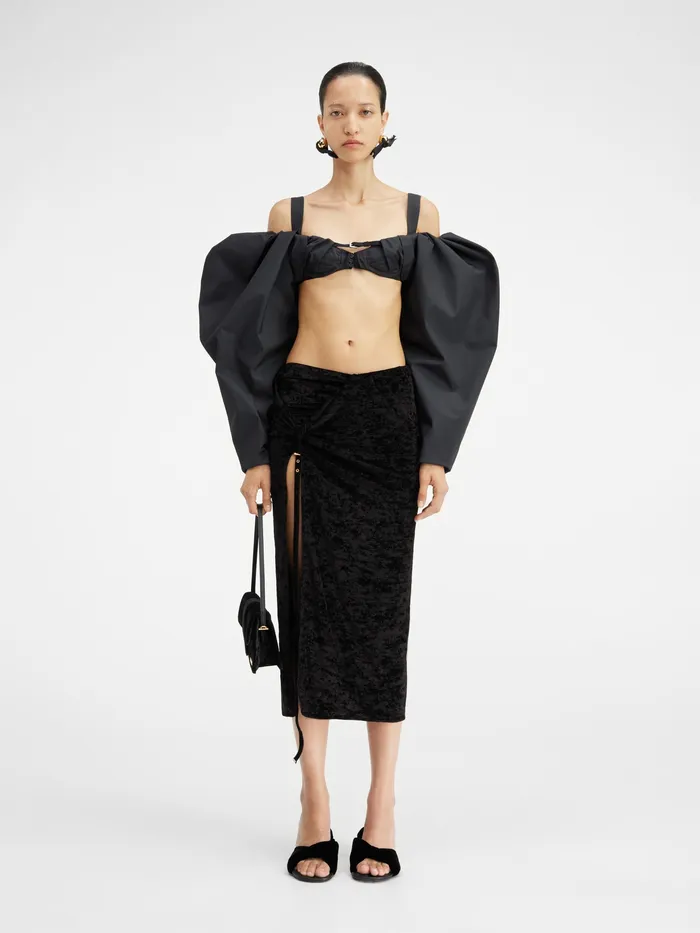 JACQUEMUS Tops Puffy Sleeve Bra Black 8211 Women