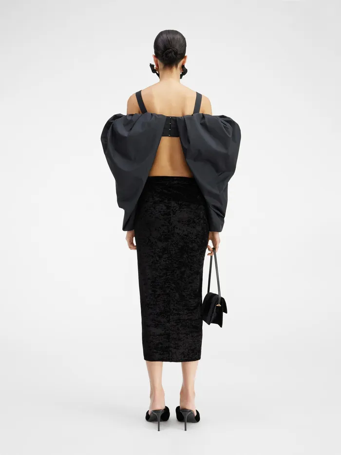JACQUEMUS Tops Puffy Sleeve Bra Black 8211 Women