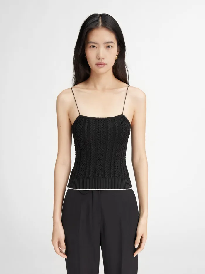 JACQUEMUS Tops Rib Knit Camisole Black 8211 Women