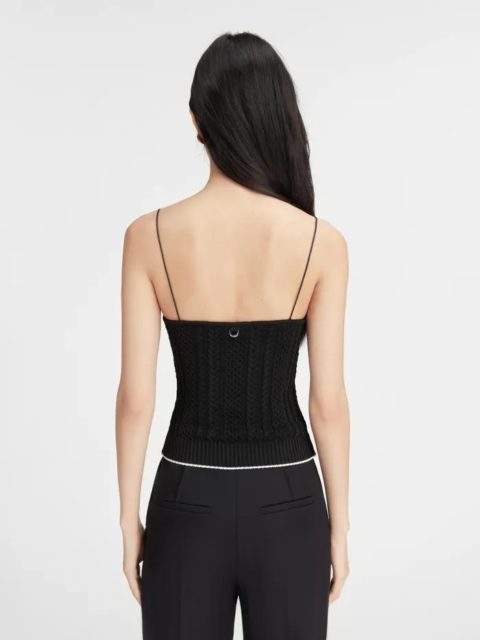 JACQUEMUS Tops Rib Knit Camisole Black 8211 Women