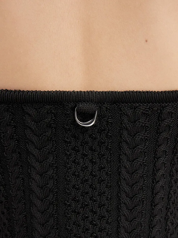 JACQUEMUS Tops Rib Knit Camisole Black 8211 Women