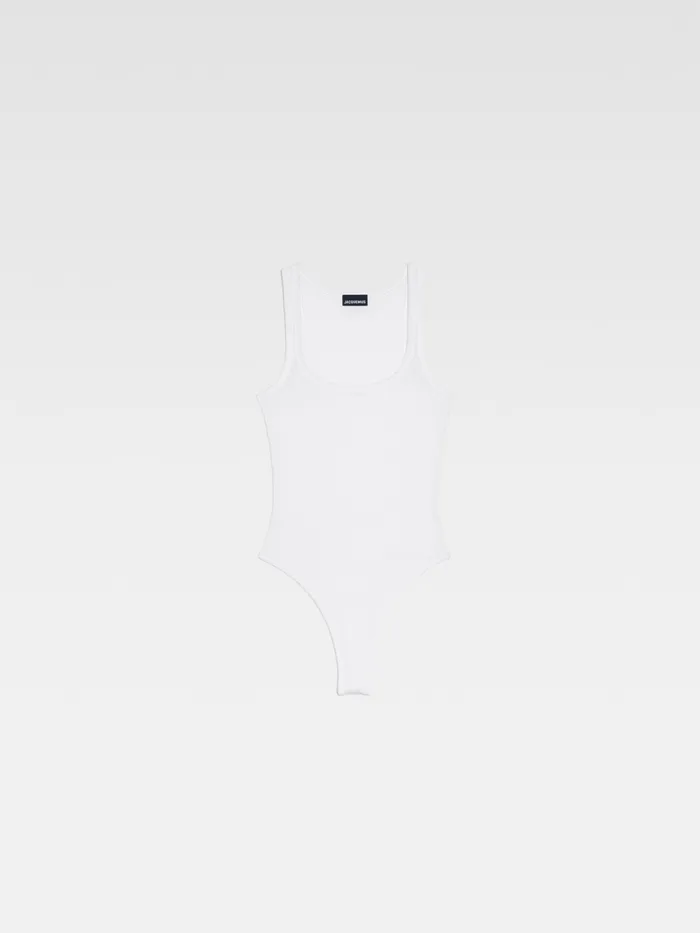 JACQUEMUS Tops Ribbed Bodysuit White 8211 Women
