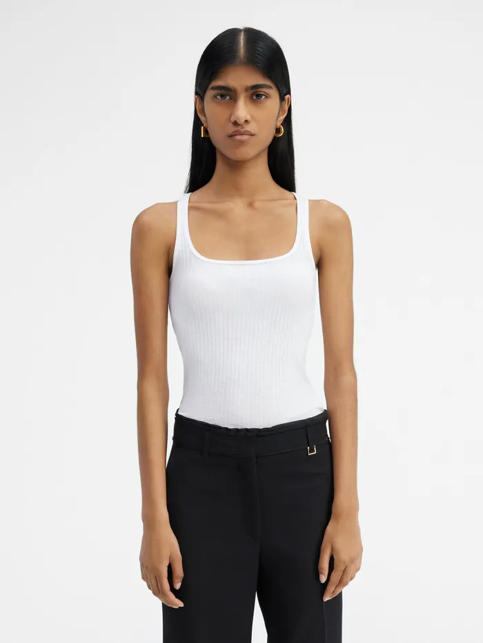 JACQUEMUS Tops Ribbed Tank Top White 8211 Women