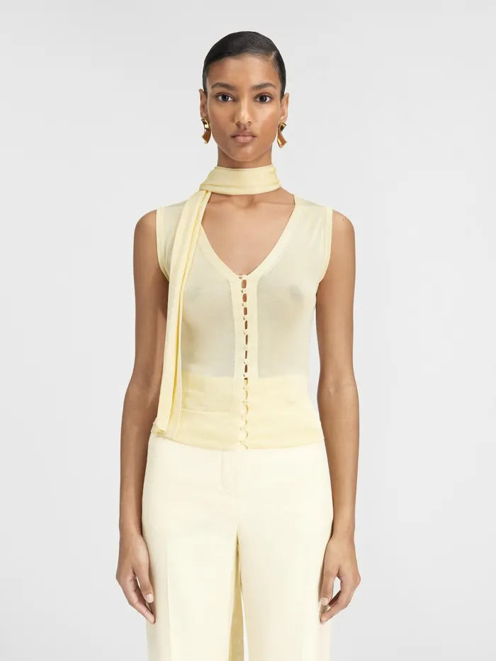 JACQUEMUS Tops Scarf Top Light Yellow 8211 Women