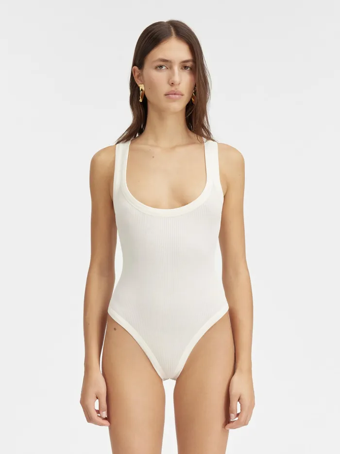 JACQUEMUS Tops Second Skin Bodysuit White 8211 Women