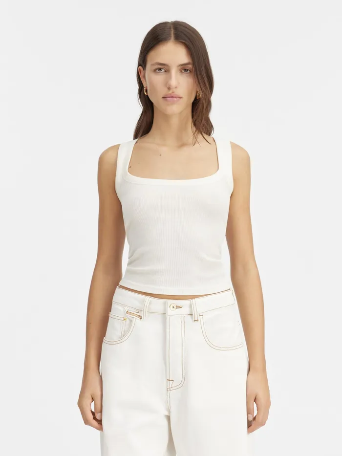 JACQUEMUS Tops Second Skin Tank Top White 8211 Women