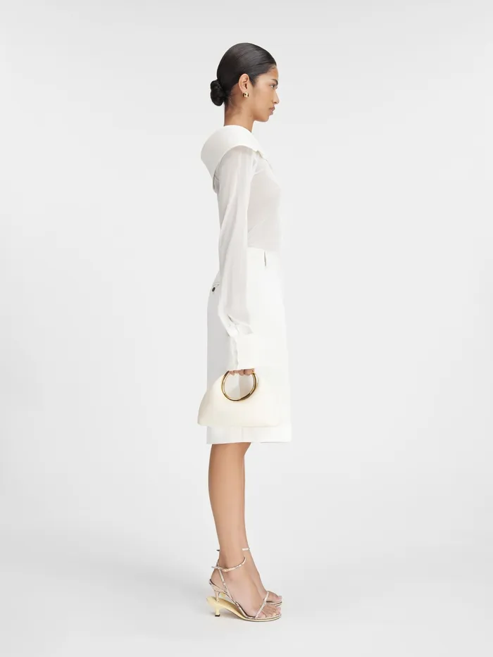 JACQUEMUS Tops Sheer OffTheShoulder Shirt White 8211 Women