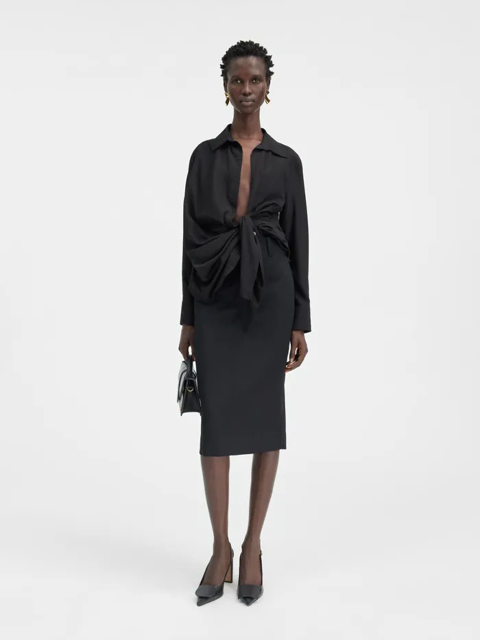 JACQUEMUS Tops TiedSash Shirt Black 8211 Women