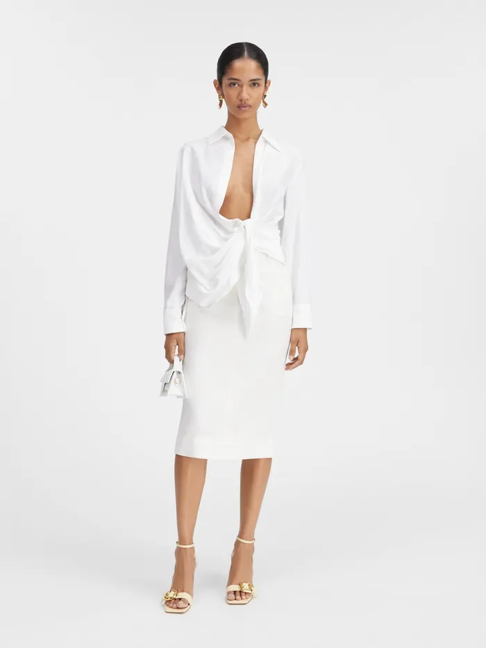 JACQUEMUS Tops TiedSash Shirt White 8211 Women