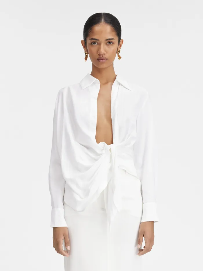 JACQUEMUS Tops TiedSash Shirt White 8211 Women