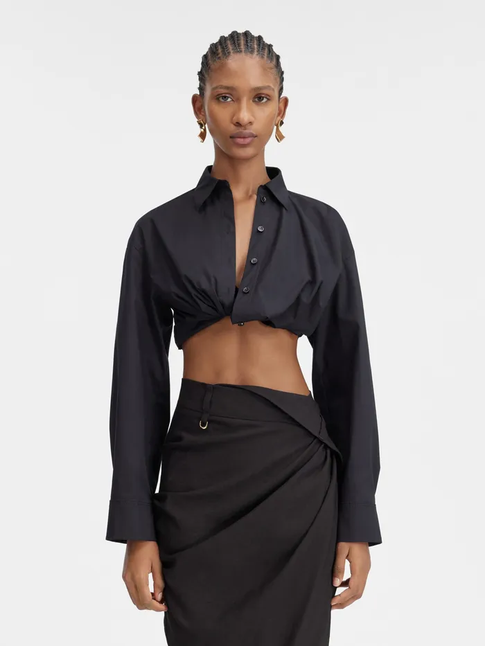 JACQUEMUS Tops Twisted Shirt Black 8211 Women