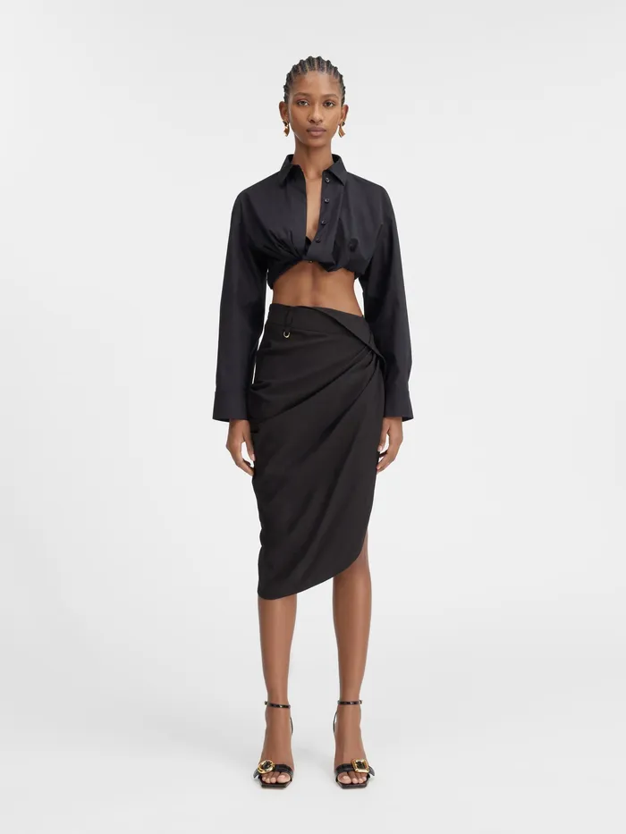 JACQUEMUS Tops Twisted Shirt Black 8211 Women