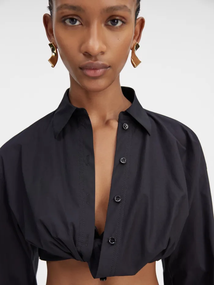 JACQUEMUS Tops Twisted Shirt Black 8211 Women
