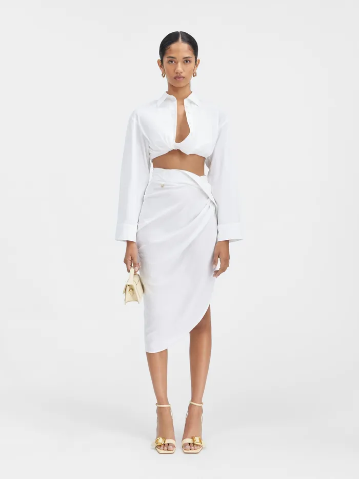 JACQUEMUS Tops Twisted Shirt White 8211 Women