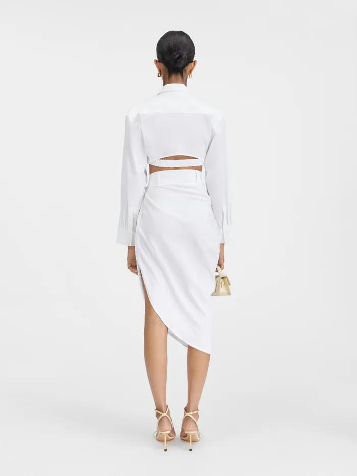 JACQUEMUS Tops Twisted Shirt White 8211 Women