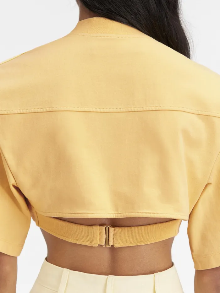 JACQUEMUS Tops Twisted TShirt Beige 8211 Women