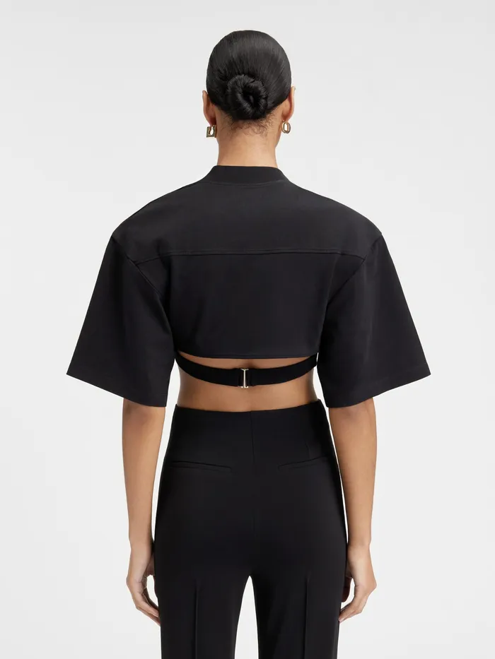 JACQUEMUS Tops Twisted TShirt Black 8211 Women