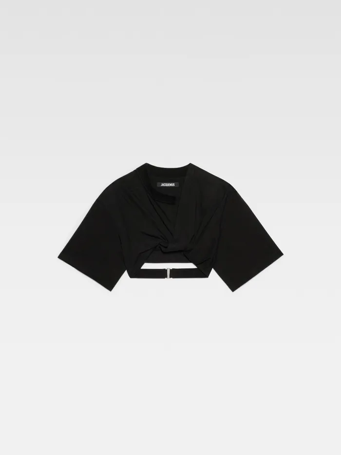 JACQUEMUS Tops Twisted TShirt Black 8211 Women
