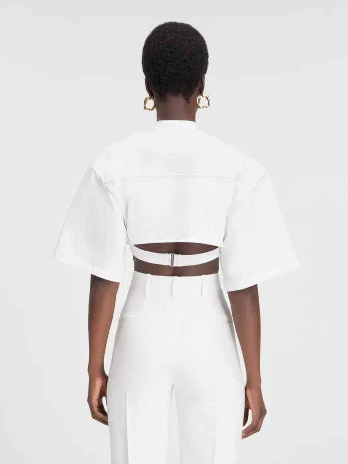 JACQUEMUS Tops Twisted TShirt White 8211 Women