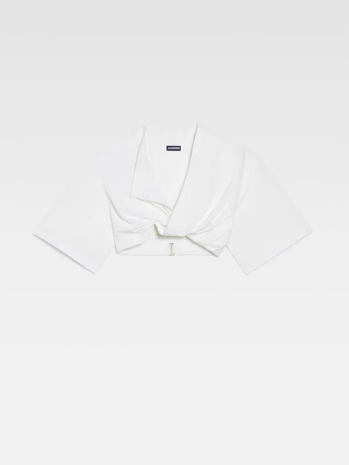 JACQUEMUS Tops Twisted TShirt White 8211 Women