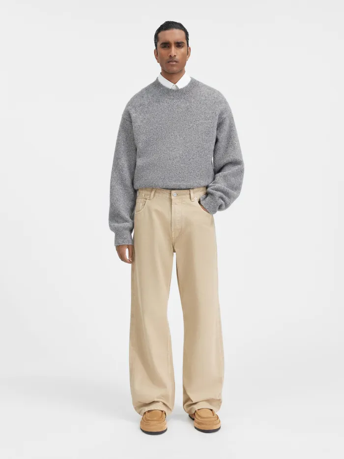 JACQUEMUS Trousers and Shorts Baggy Jeans Beige 8211 Men