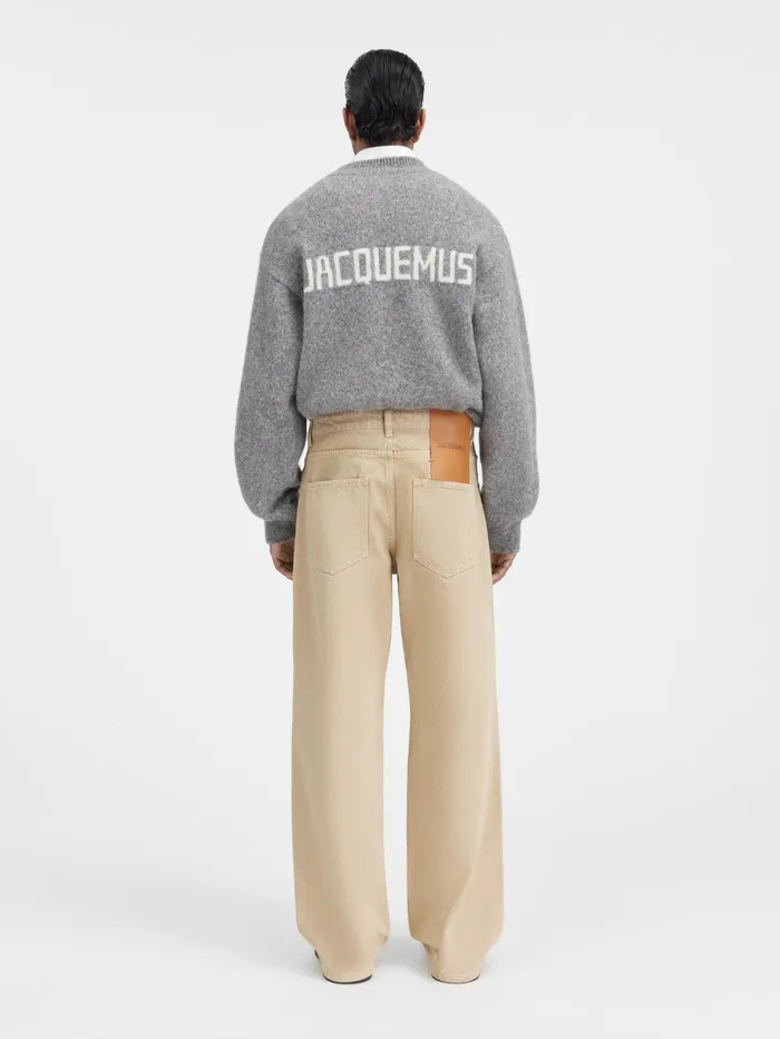 JACQUEMUS Trousers and Shorts Baggy Jeans Beige 8211 Men